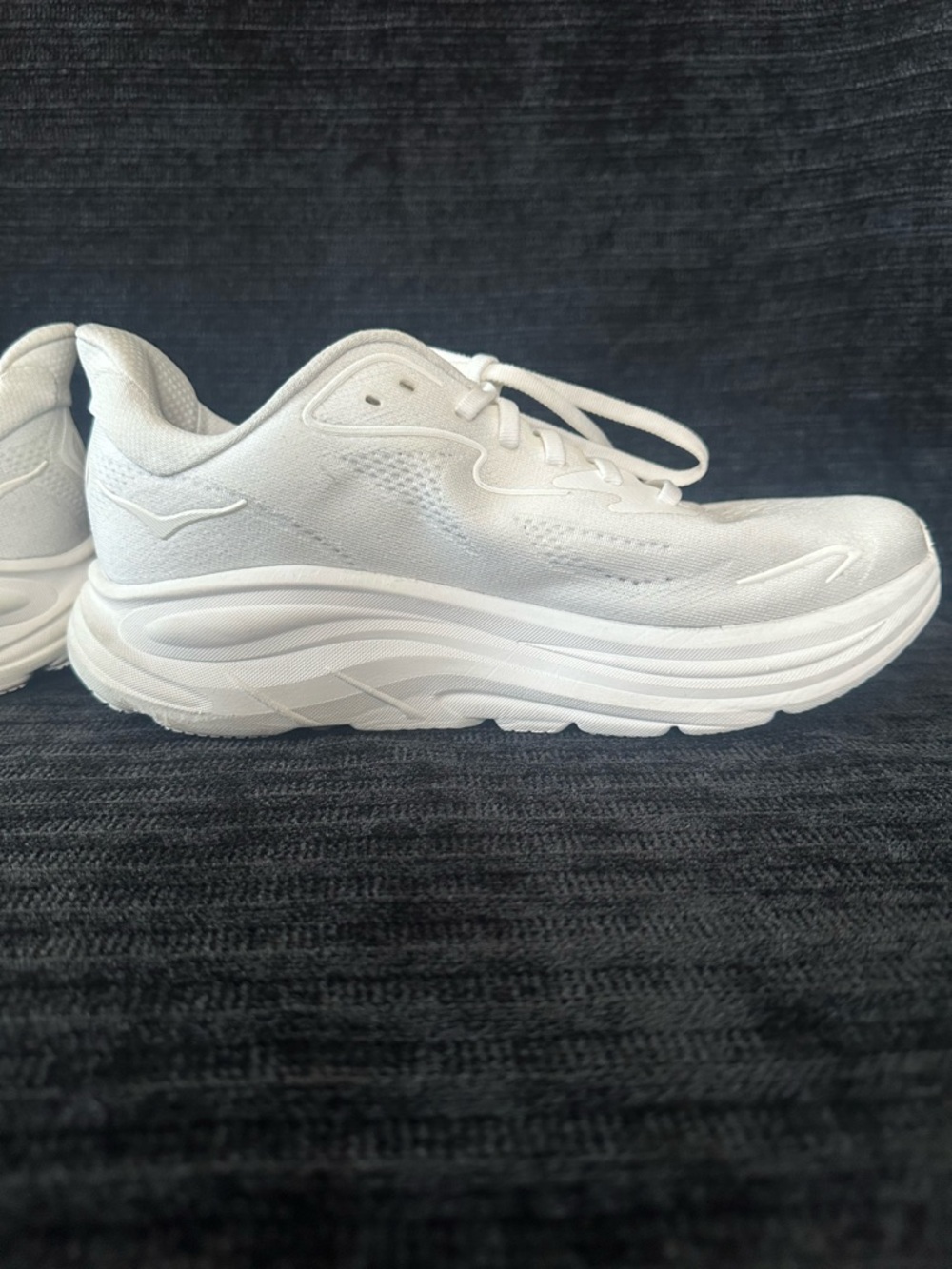 HOKA Clifton 10 White Running Shoes Wide W 9.5B EU 41.5 Womens Sneakers - Picture 8 of 11